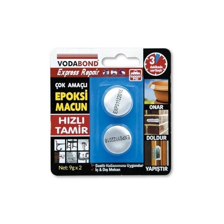 Vodabond 783096 Epoksi Tamir Macunu 9 gr x 2